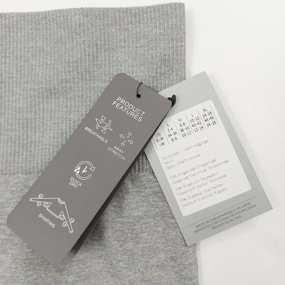 Chiczele Leggings Womens Small High Waisted Gray Pink Yoga Gym Athletic - Picture 10 of 11